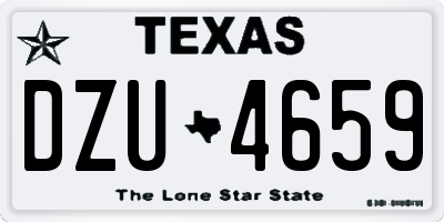 TX license plate DZU4659