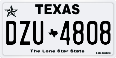TX license plate DZU4808