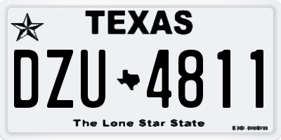 TX license plate DZU4811