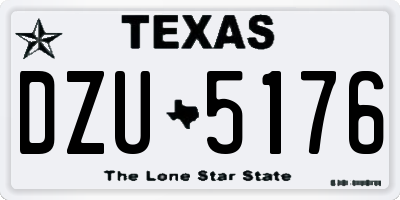 TX license plate DZU5176