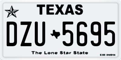 TX license plate DZU5695