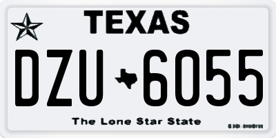 TX license plate DZU6055