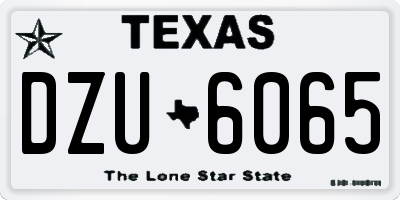 TX license plate DZU6065