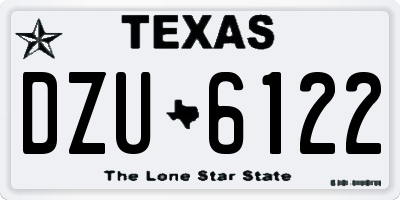 TX license plate DZU6122