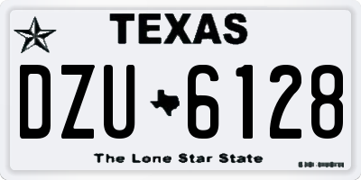 TX license plate DZU6128