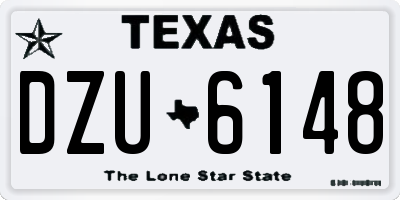 TX license plate DZU6148