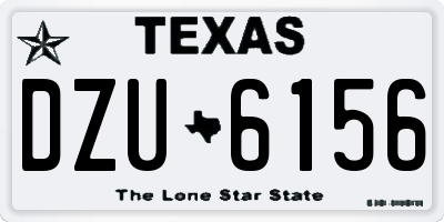TX license plate DZU6156