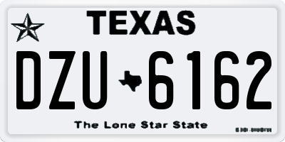 TX license plate DZU6162