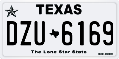 TX license plate DZU6169