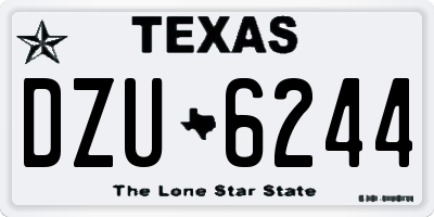 TX license plate DZU6244