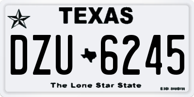 TX license plate DZU6245