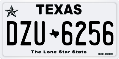 TX license plate DZU6256