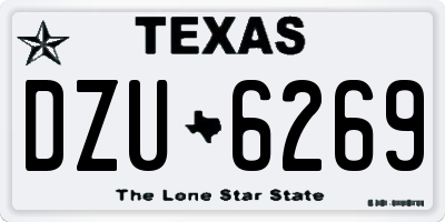 TX license plate DZU6269