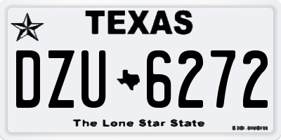 TX license plate DZU6272