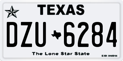 TX license plate DZU6284