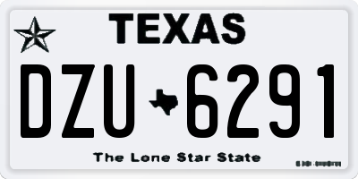 TX license plate DZU6291