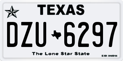 TX license plate DZU6297