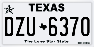 TX license plate DZU6370