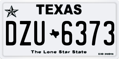 TX license plate DZU6373