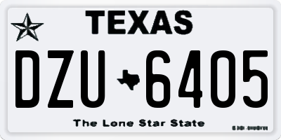 TX license plate DZU6405