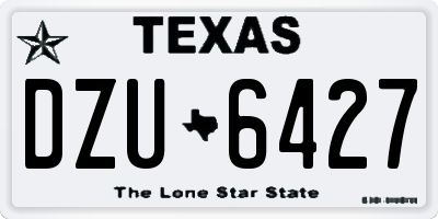 TX license plate DZU6427