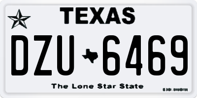 TX license plate DZU6469
