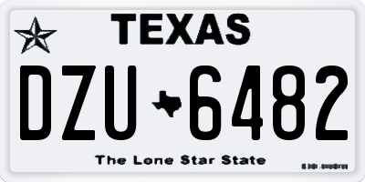 TX license plate DZU6482