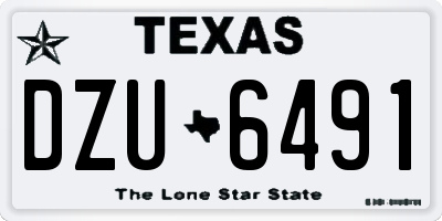 TX license plate DZU6491