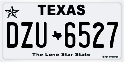 TX license plate DZU6527