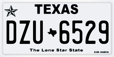TX license plate DZU6529