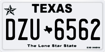 TX license plate DZU6562