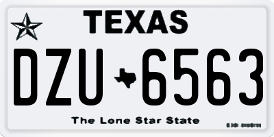 TX license plate DZU6563