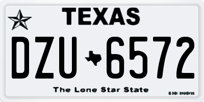 TX license plate DZU6572