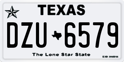 TX license plate DZU6579