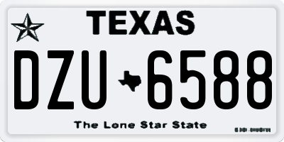 TX license plate DZU6588