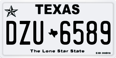 TX license plate DZU6589