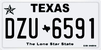 TX license plate DZU6591