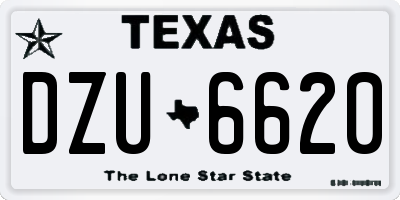 TX license plate DZU6620