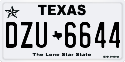 TX license plate DZU6644