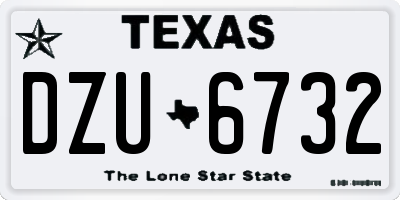 TX license plate DZU6732