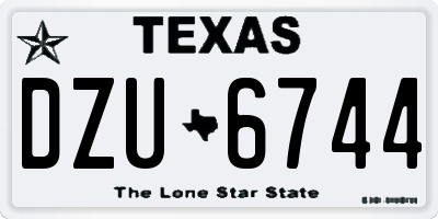 TX license plate DZU6744