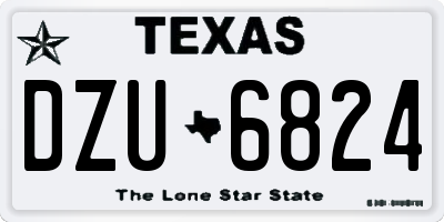 TX license plate DZU6824
