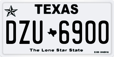 TX license plate DZU6900