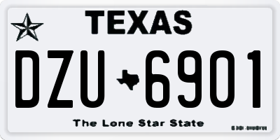 TX license plate DZU6901