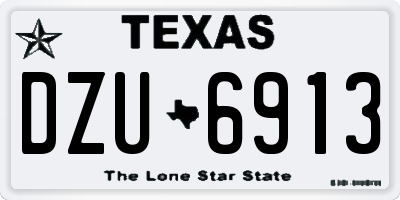 TX license plate DZU6913