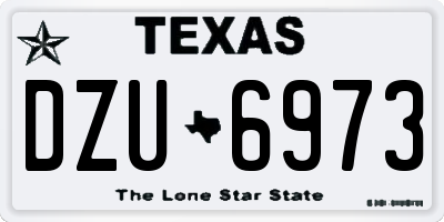 TX license plate DZU6973