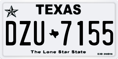 TX license plate DZU7155