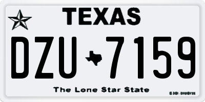 TX license plate DZU7159