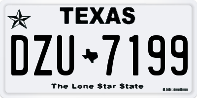 TX license plate DZU7199
