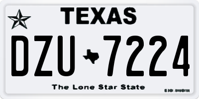 TX license plate DZU7224